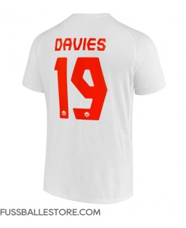 Günstige Kanada Alphonso Davies #19 Auswärtstrikot WM 2022 Kurzarm